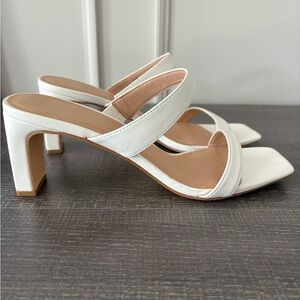White Strappy Heeled Sandals